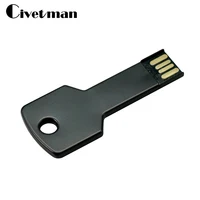 Mini Pen Drive Metal Aluminium Key Shape USB Flash Drive 8GB 16GB 32GB 64GB USB Memory Stick 128GB Pendrive 256GB Flash Drive