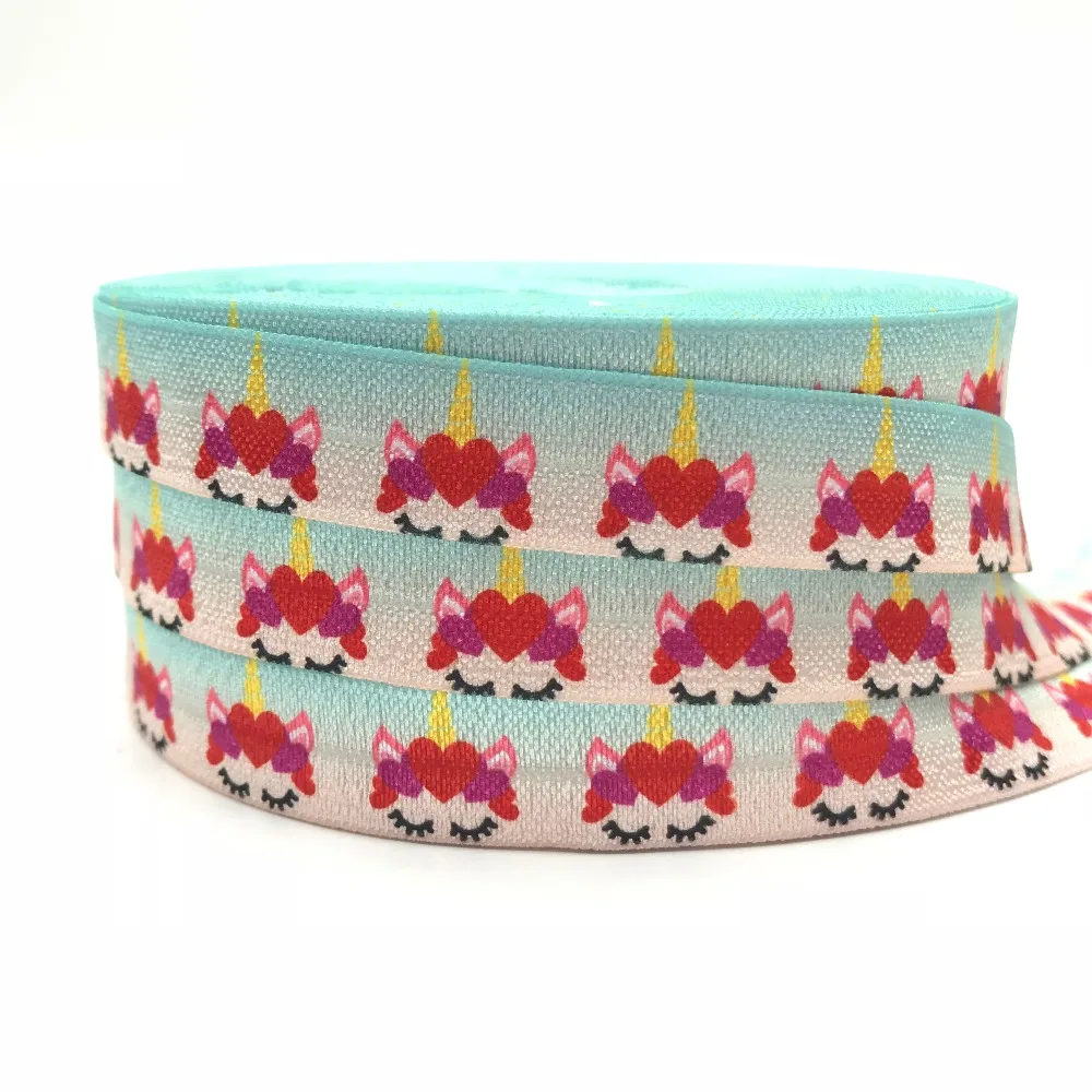 Эластичные повязки на голову 5 ярдов 16 мм ярко розовые морские звезды принт с