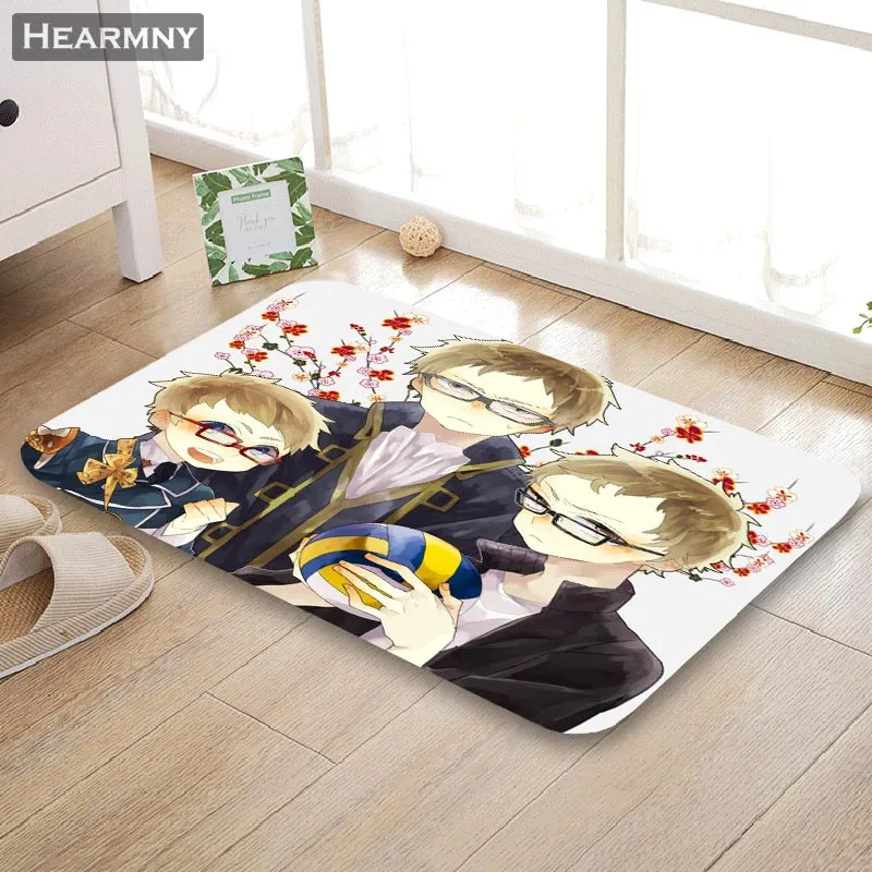 Пользовательский коврик Haikyuu аниме пол/ванная/кухня/пляжный фланелевая губчатая