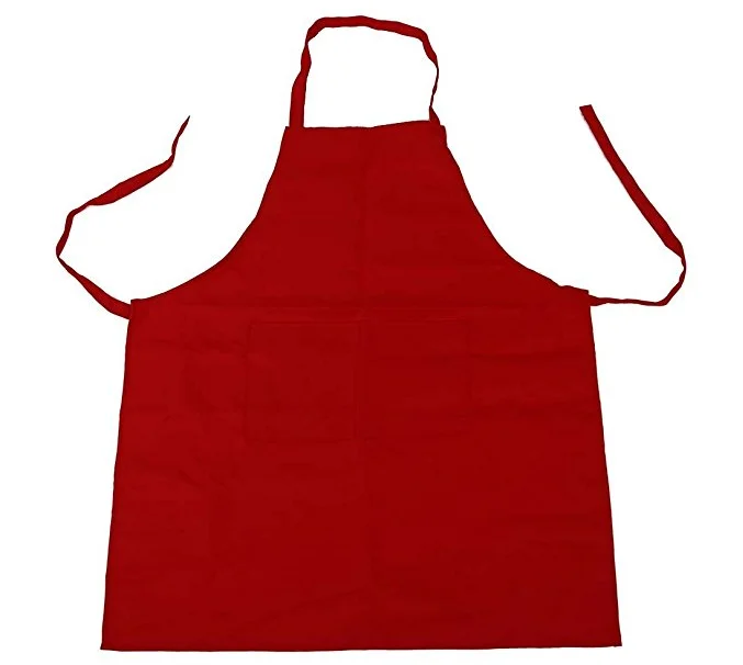 (R) Простой фартук спереди карман для мясников поваров кухня приготовления