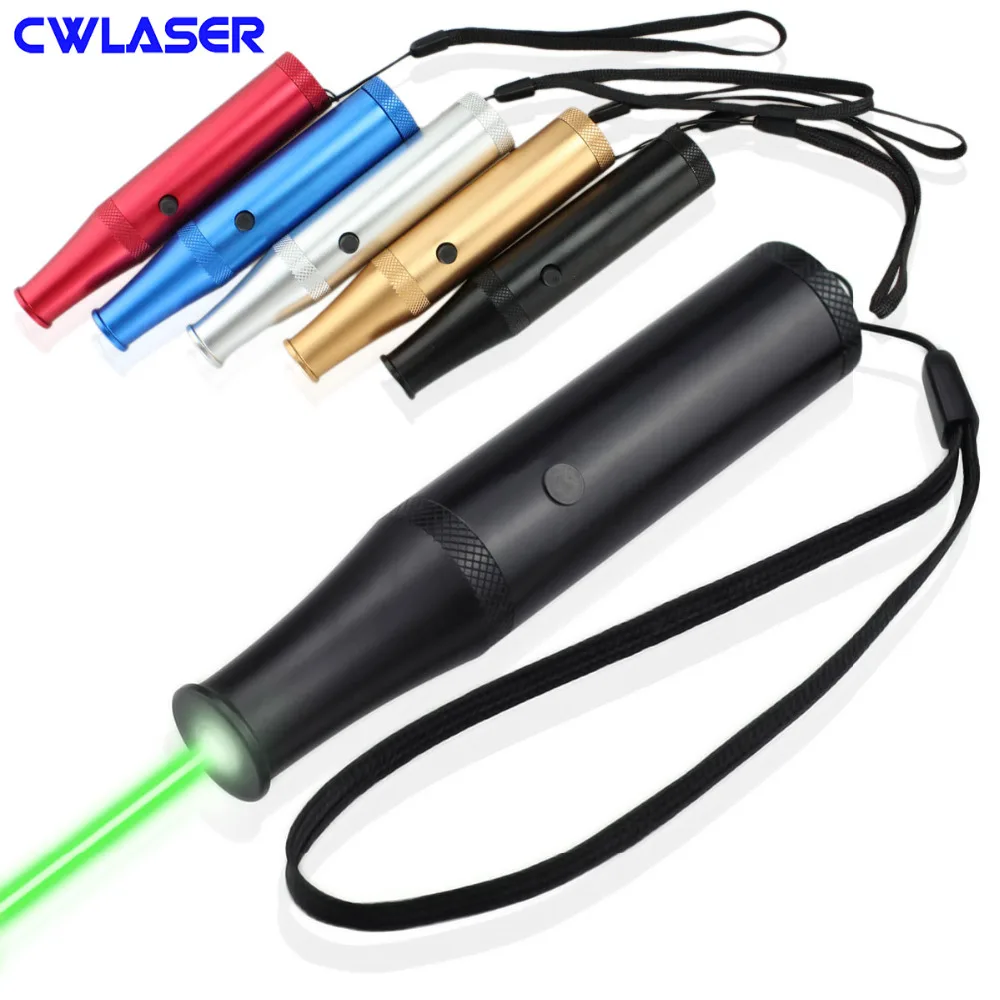 CWLASER 532nm Зеленая лазерная указка в форме бутылки с ремешком и перезаряжаемой