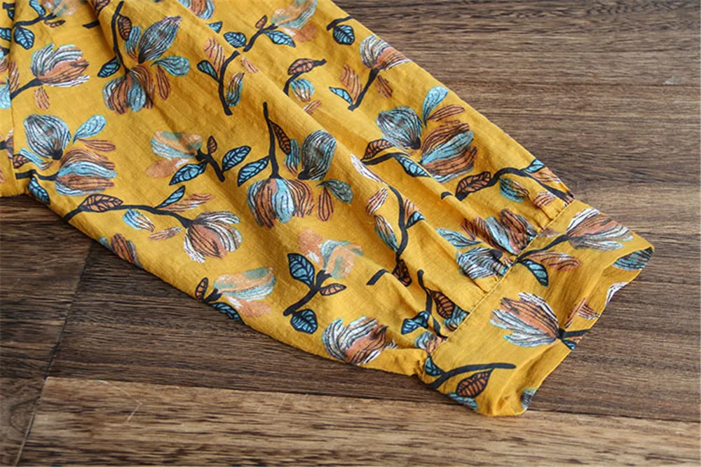 Модные женские топы и блузки с винтажным принтом для женщин 2019 осенне Весенняя