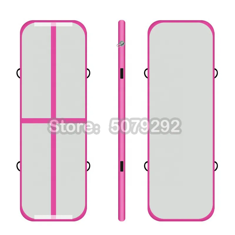 pink cross line Надувной гимнастический коврик для домашнего использования, воздушный трек/Воздушный пол с насосом 3 м или 1*0,6*0,1 м, прыгающий трек, Рекламная цена - Цвет: pink cross line