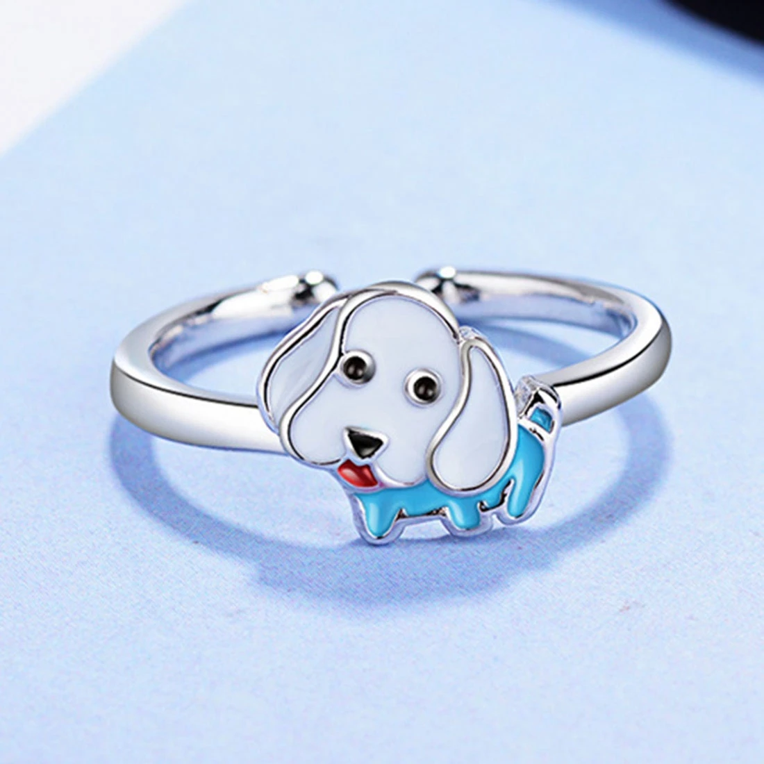 Cute Dog Silver Adjustable Rings for Women Fashion Jewelry Best Gift 2018 | Украшения и аксессуары