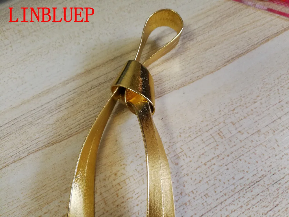 5 ярдов Золотая искусственная кожа Привязка смещения ширина ленты 20 мм Прямая