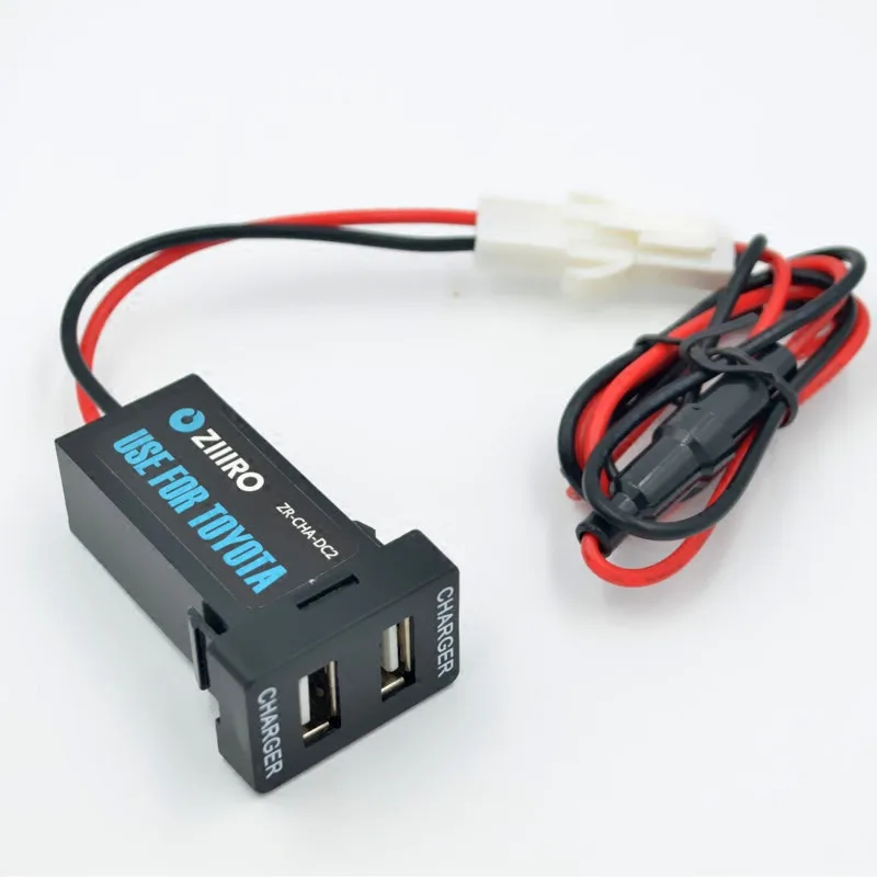12 В автомобильный интерфейс с двойным USB разъемом для зарядного устройства
