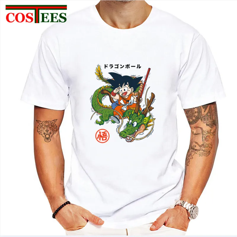 Мужская футболка с героями японского аниме Драконий жемчуг Super Saiya мультфильмов