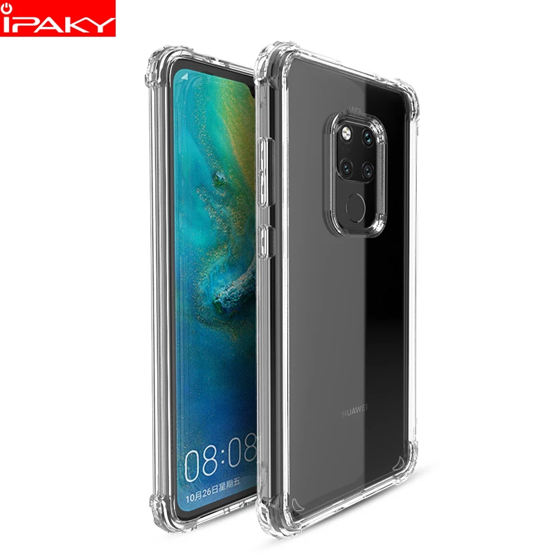 

for Huawei Mate 20 Case IPAKY Mate 20X Back TPU Bumper Hybrid Transparent Shockproof Airbag Case for Huawei Mate 20 Pro Case