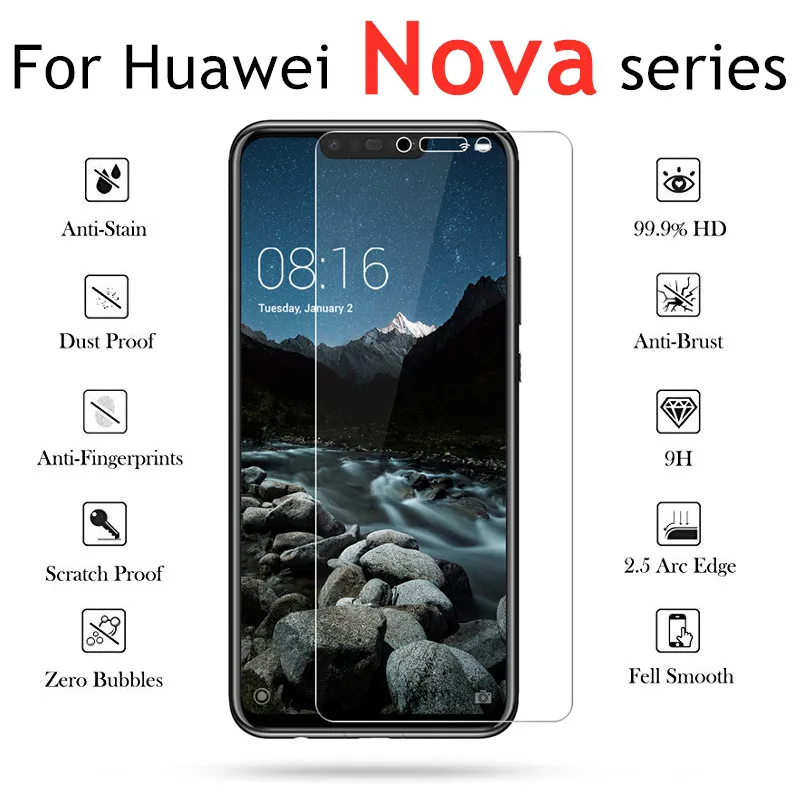 Защитное стекло для huawei nova 2i 2 glas huwei hawei huavei plus экранный протектор tremp|Защитные