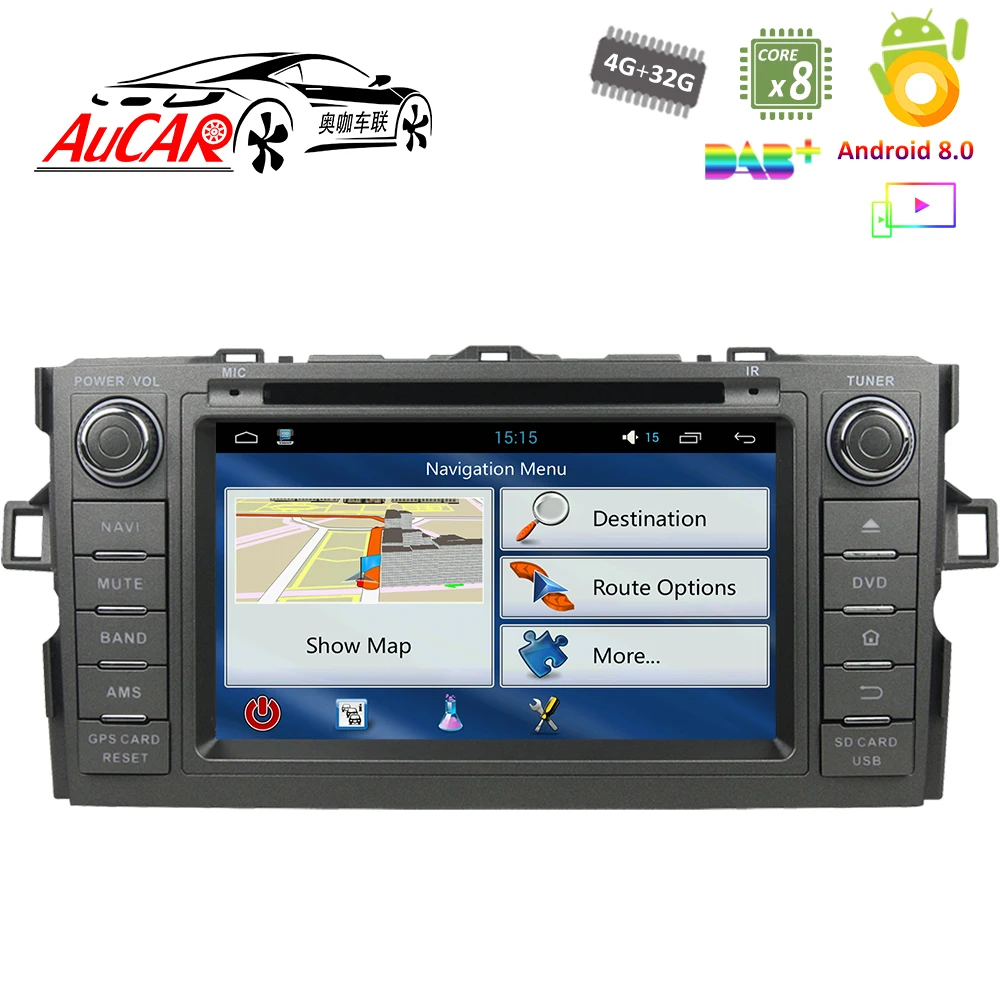 Сенсорный экран для Toyota Auris Автомобильный GPS dvd плеер мультимедийная система HD