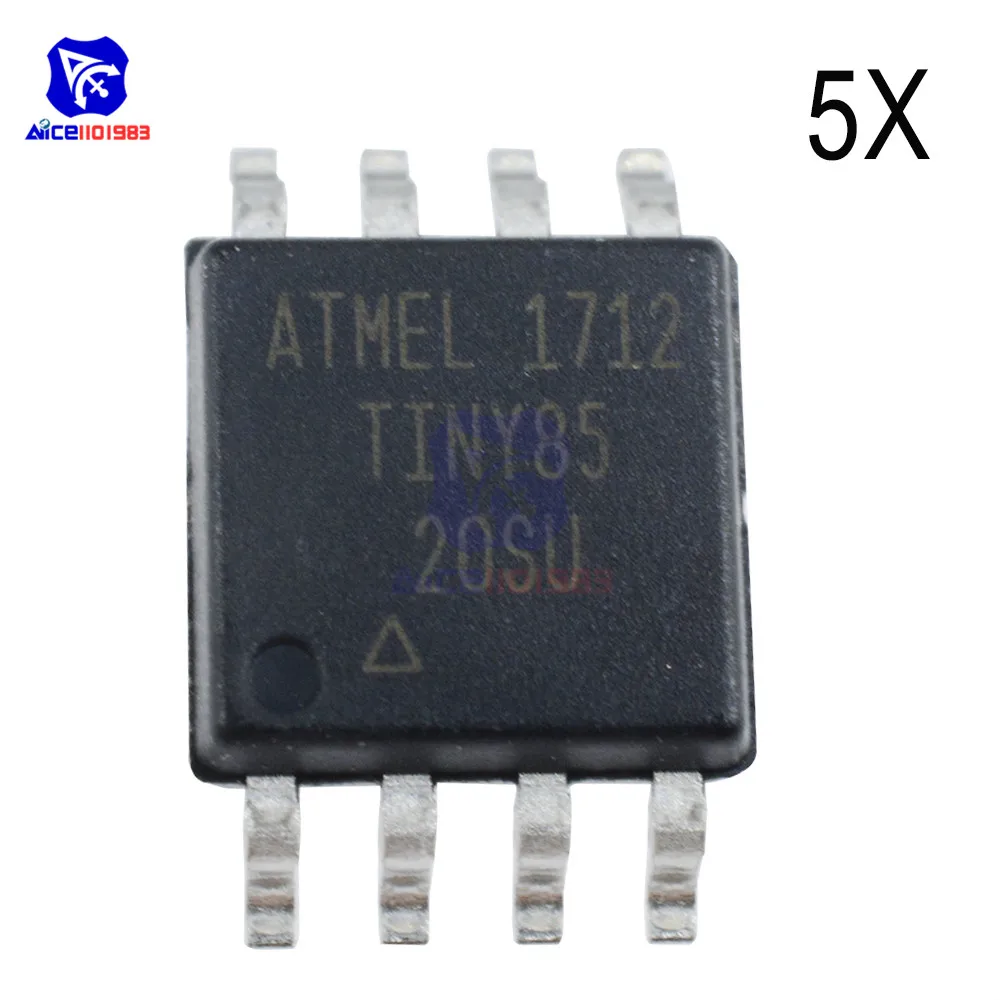 5 шт./лот оригинальные интегральные микросхемы ATTINY85-20SU ATTINY85 8 бит соп-8 IC AVR MCU 8 к 20 МГц 8SOIC микроконтроллер IC