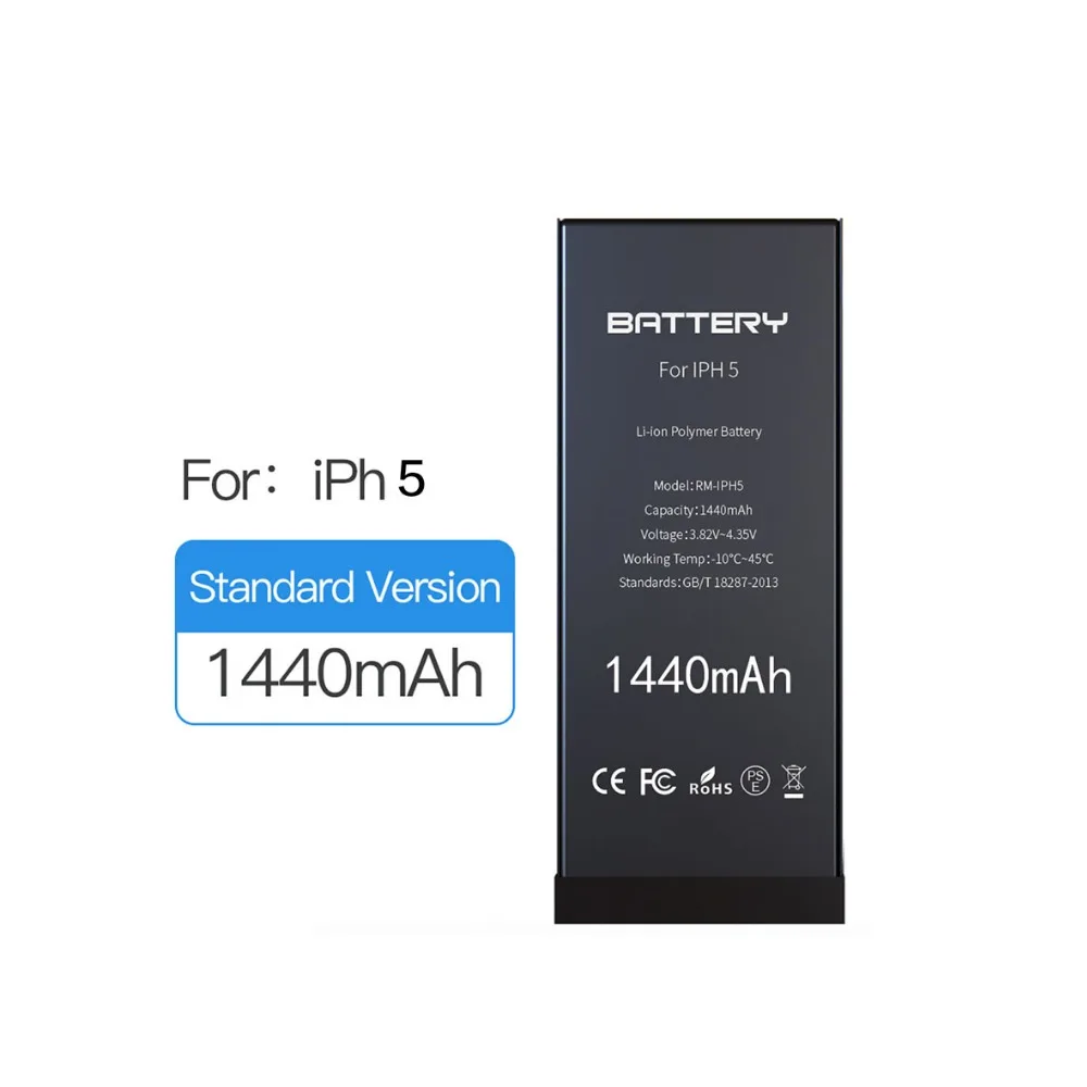 2018 новый оригинальный телефон батарея для iPhone 5 5G реального ёмкость 1440 мАч замена