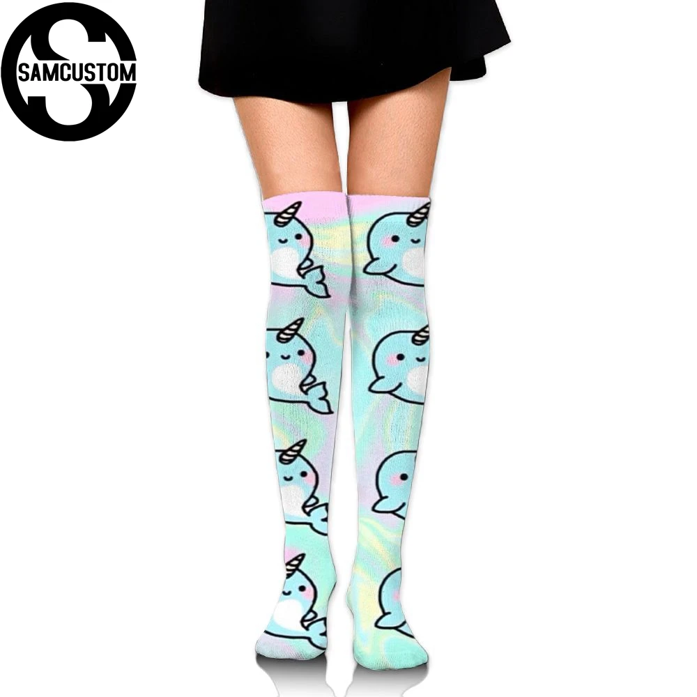 SAMCUSTOM студенческие нарядные гольфы женские хлопковые Гольфы выше колена для дам