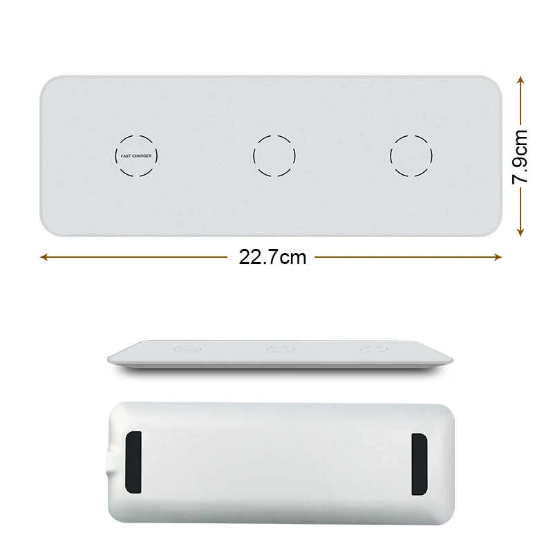 VRURC 3 в 1 QC 0 Быстрый Беспроводной Зарядное устройство для iPhone X 8 Plus Apple Watch 2 4 Qi