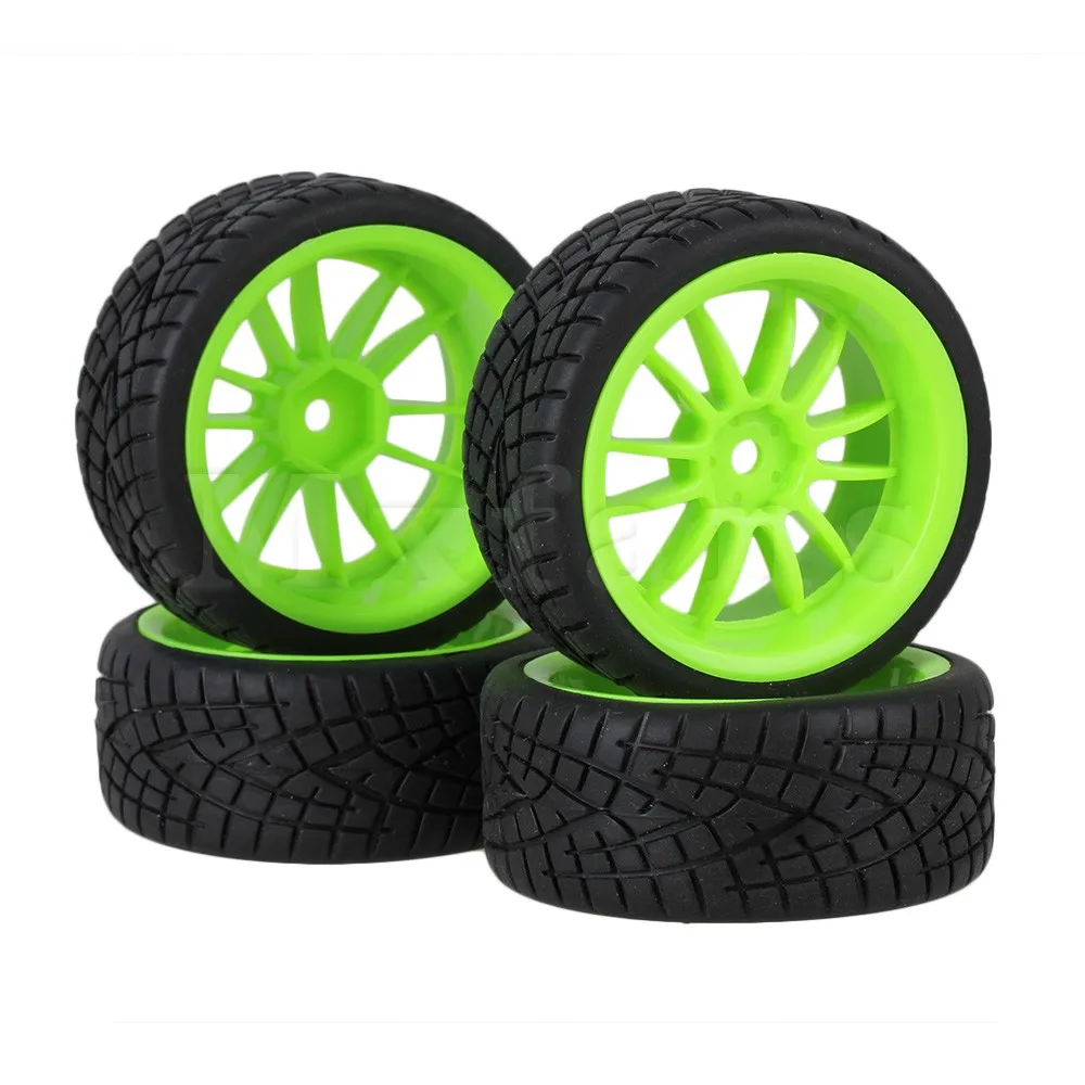 Mxfans 4xRC1:10 на дорожном автомобиле 12 спиц пластиковые колесные диски + резиновые