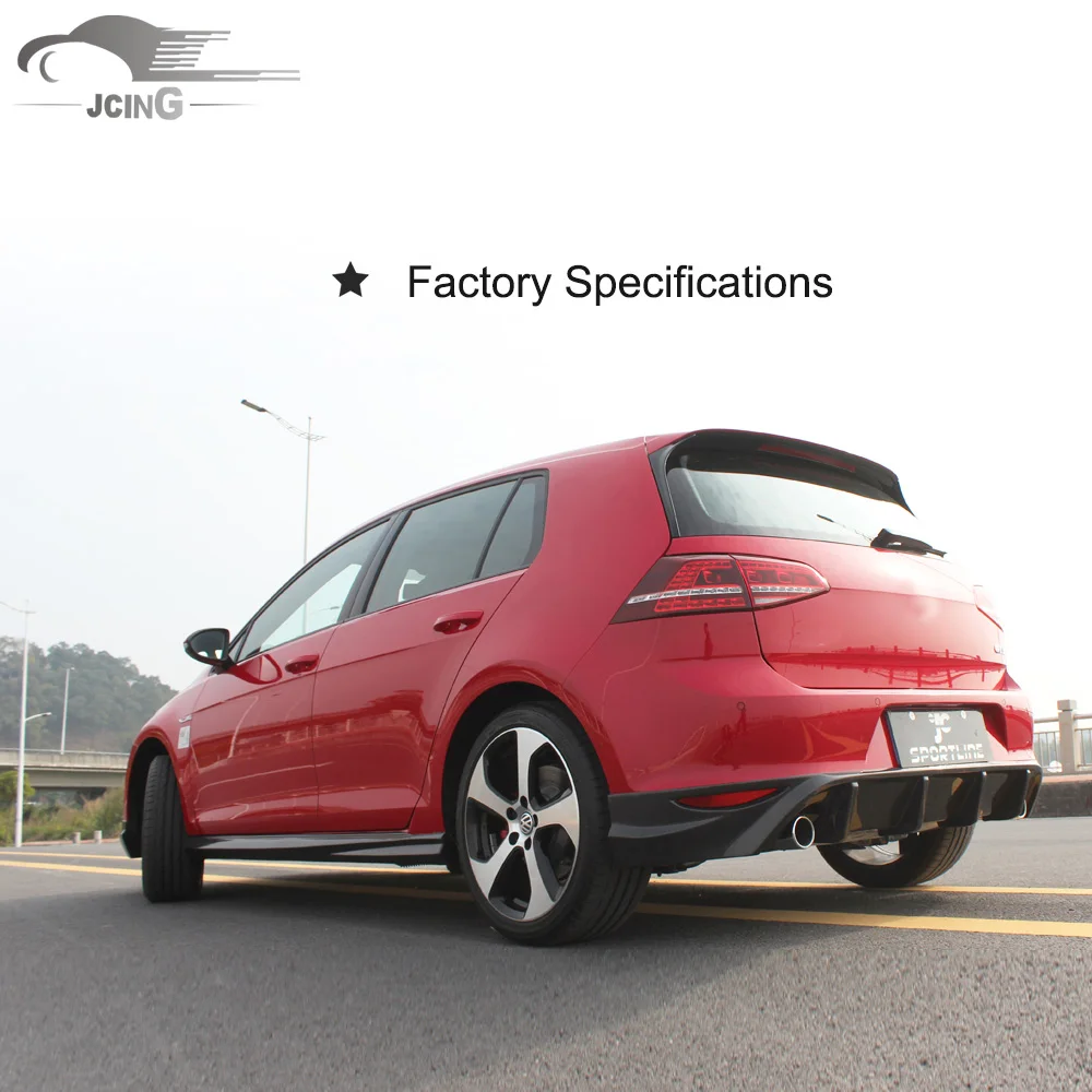 Диффузор для заднего бампера из углеродного волокна спойлер Volkswagen VW Golf 7 VII GTI 2014