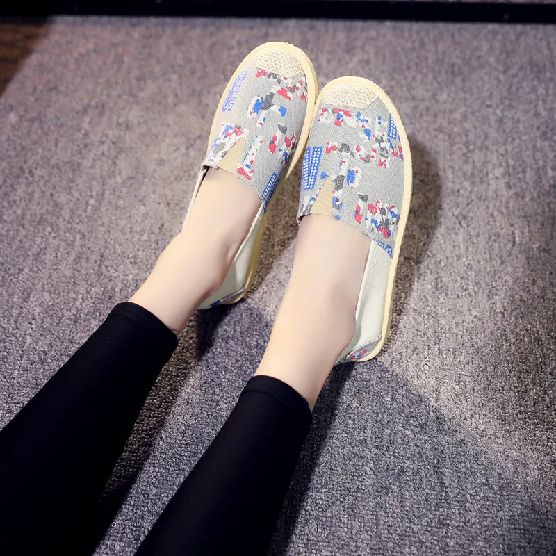 Zapatos De Mujer/Женская Модная комфортная обувь без шнуровки с узором Женская уличная