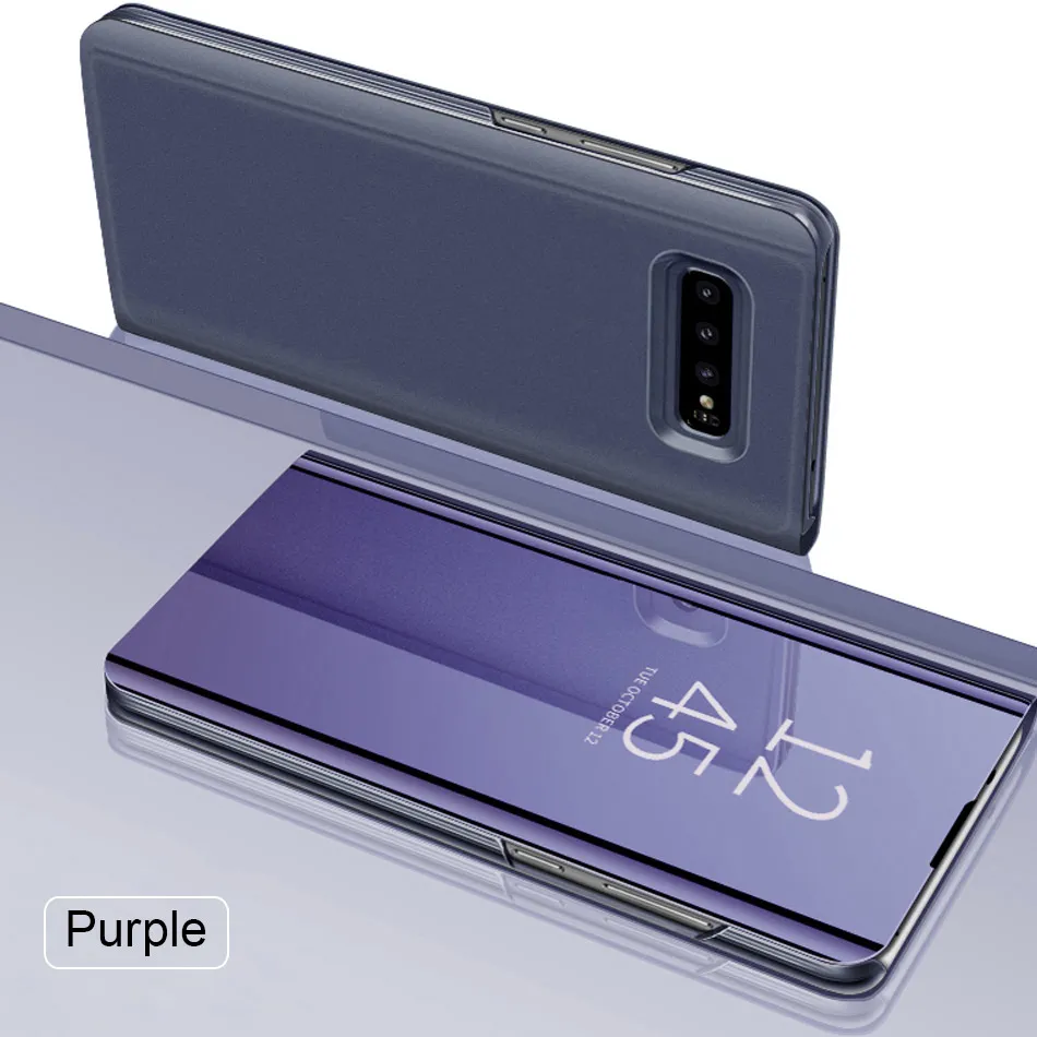 Purple Роскошный умный флип-чехол для samsung S7 Edge S10 S8 S9 Plus S10e противоударный чехол Note 8 9 чехол для телефона - Цвет: Purple
