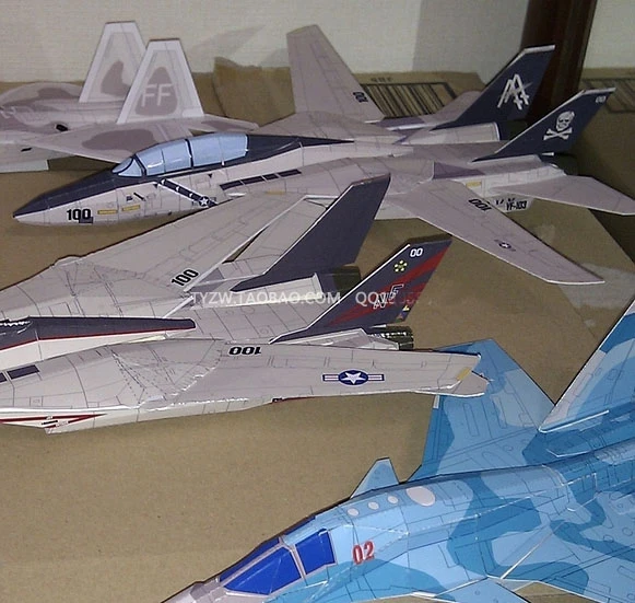 Американский F14 мужской Кот Истребитель Самолет DIY 3D бумажная модель игрушки головоломка руководство