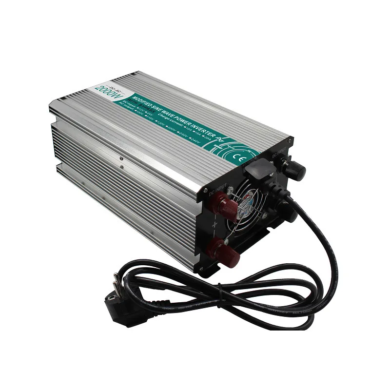Полная мощность 2000 Вт модифицированный синусоидальный инвертор DC 12 В/24 В/48 В к