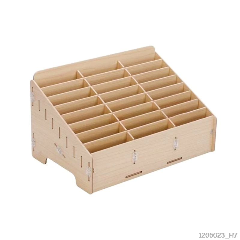 

24 Cells Multifunctional Wooden Storage Box Mobile Phone Repair Tool Organizer
