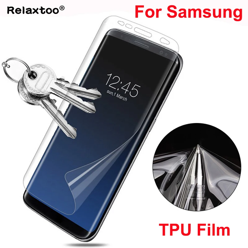 3D изогнутый экран протектор для samsung Galaxy S9 S9Plus S8 S8Plus Note 8 S6 S7 Edge Plus мягкая защитная пленка не закаленное стекло