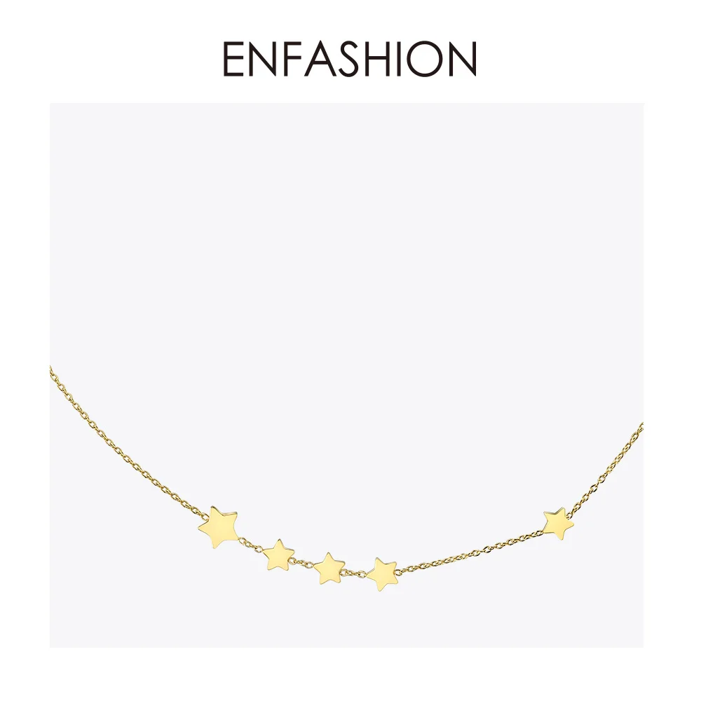 Enfashion, ожерелье-чокер со звездами для женщин, лучший друг, подарок, Золотая цепочка, ожерелье s, модное, бохо, праздничное, ювелирное изделие Ketting PM3004