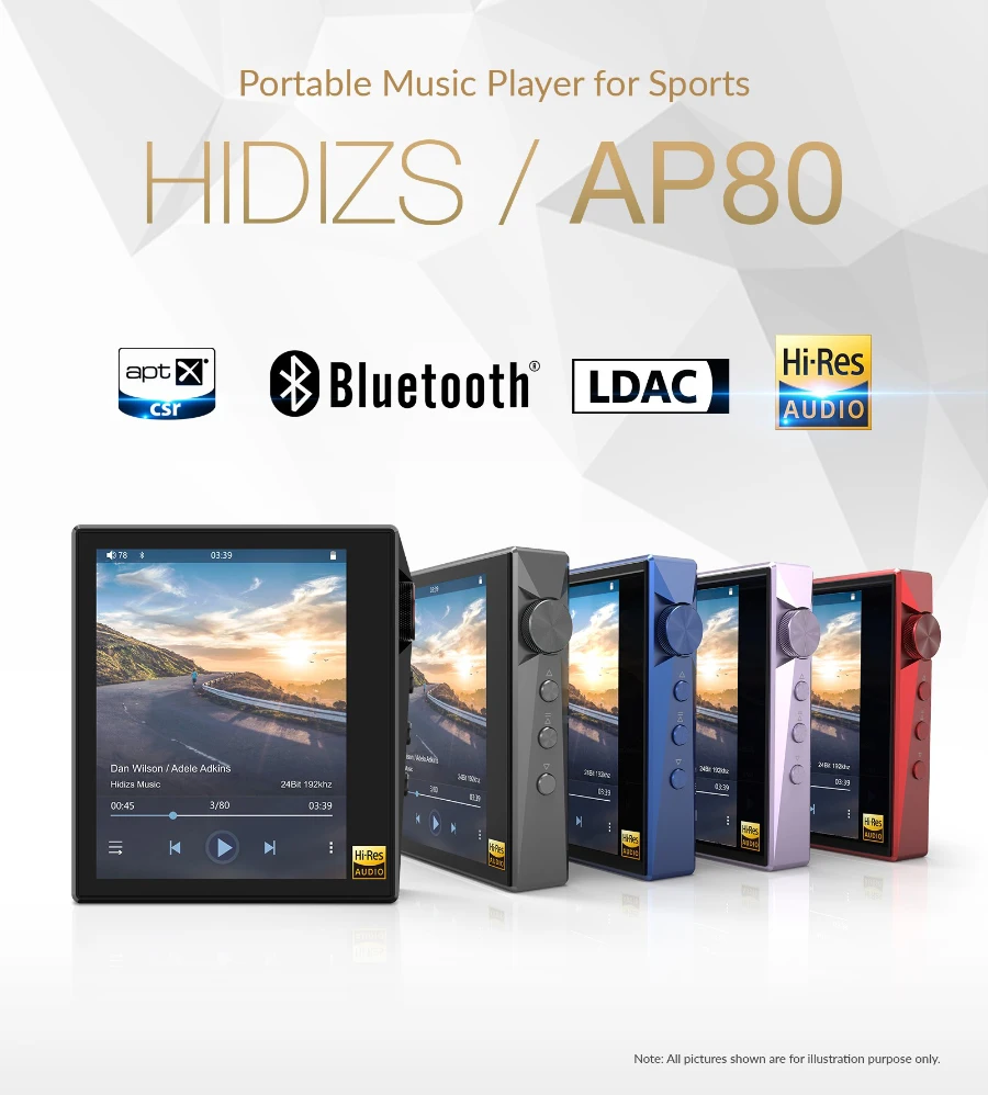 Hidizs AP80 Hi-Res ES9218P Bluetooth HIFI музыкальный mp3-плеер LDAC USB DAC DSD 64/128 fm-радио HibyLink FALC DAP Hi-Res Apt-X