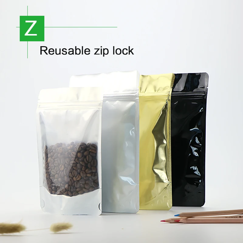 Стоьте вверх мешок с молнией металлической алюминиевой фольги замком черного