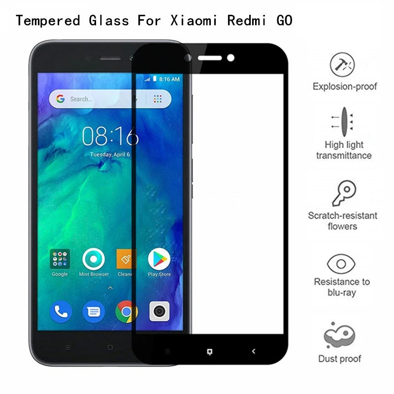 9H Tempered Glass For Xiaomi Redmi Go Full Cover Protective Screen Protector Xiomi RedmiGo Film Safety Glas protection | Мобильные
