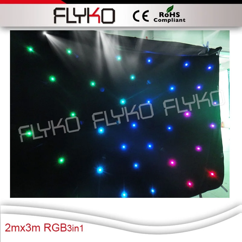 FLYKO STAGE 2016 Горячая Распродажа Светодиодная звезда ткань/светодиодная занавеска