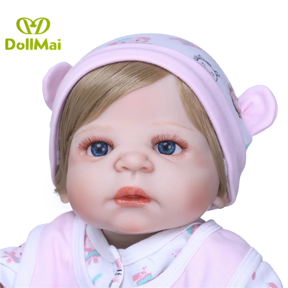 Bebes reborn Real silicone детские куклы 23 &quot57 см Новорожденные девочка живая игрушки для