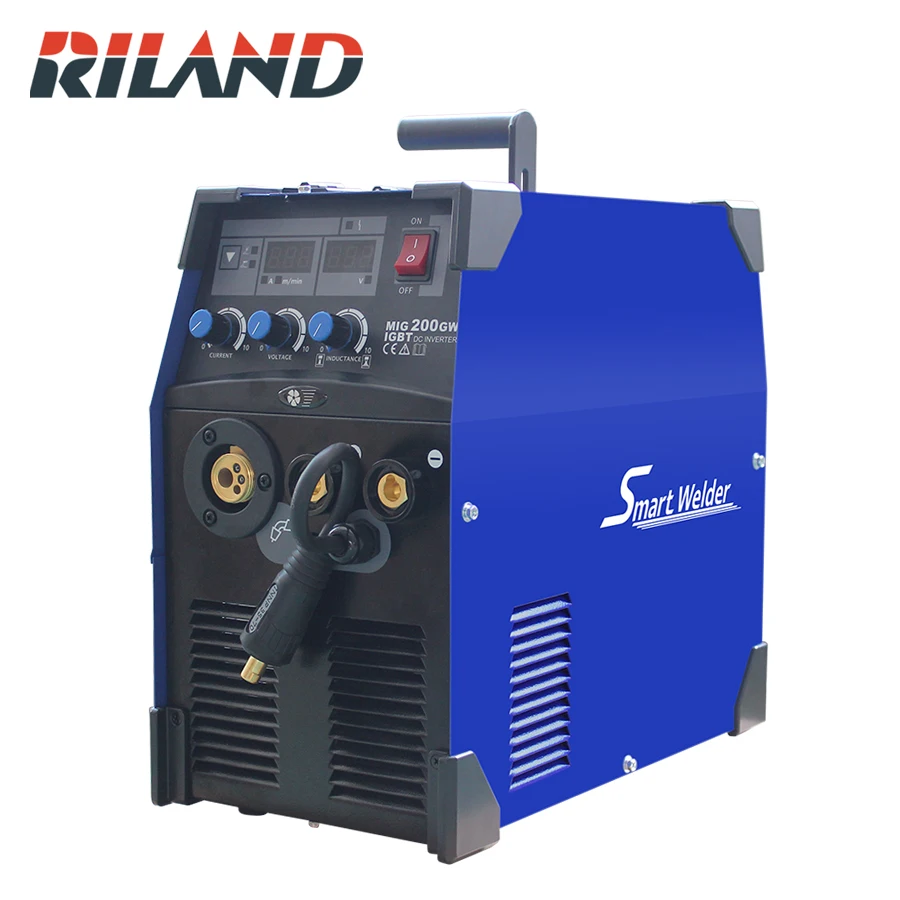 

RILAND Smart Welder MIG200GW Mig Welder New Appearance 220V Single Phase MIG MMA Welder Mig Welding Machine