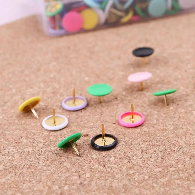 

300pcs Home Office Drawing Pins Pushpin Thumbtack Cork Board Push Pin Photo Wall Map Markers Mixed Color Thumbtack Pins
