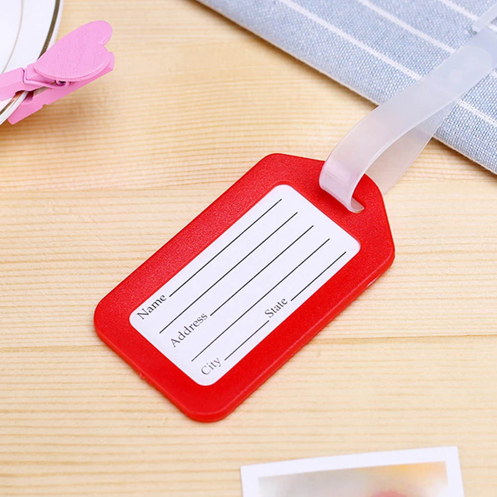 ПВХ ярлык для багажной сумки адрес ID этикетка чемодан багаж бирки|Принадлежности