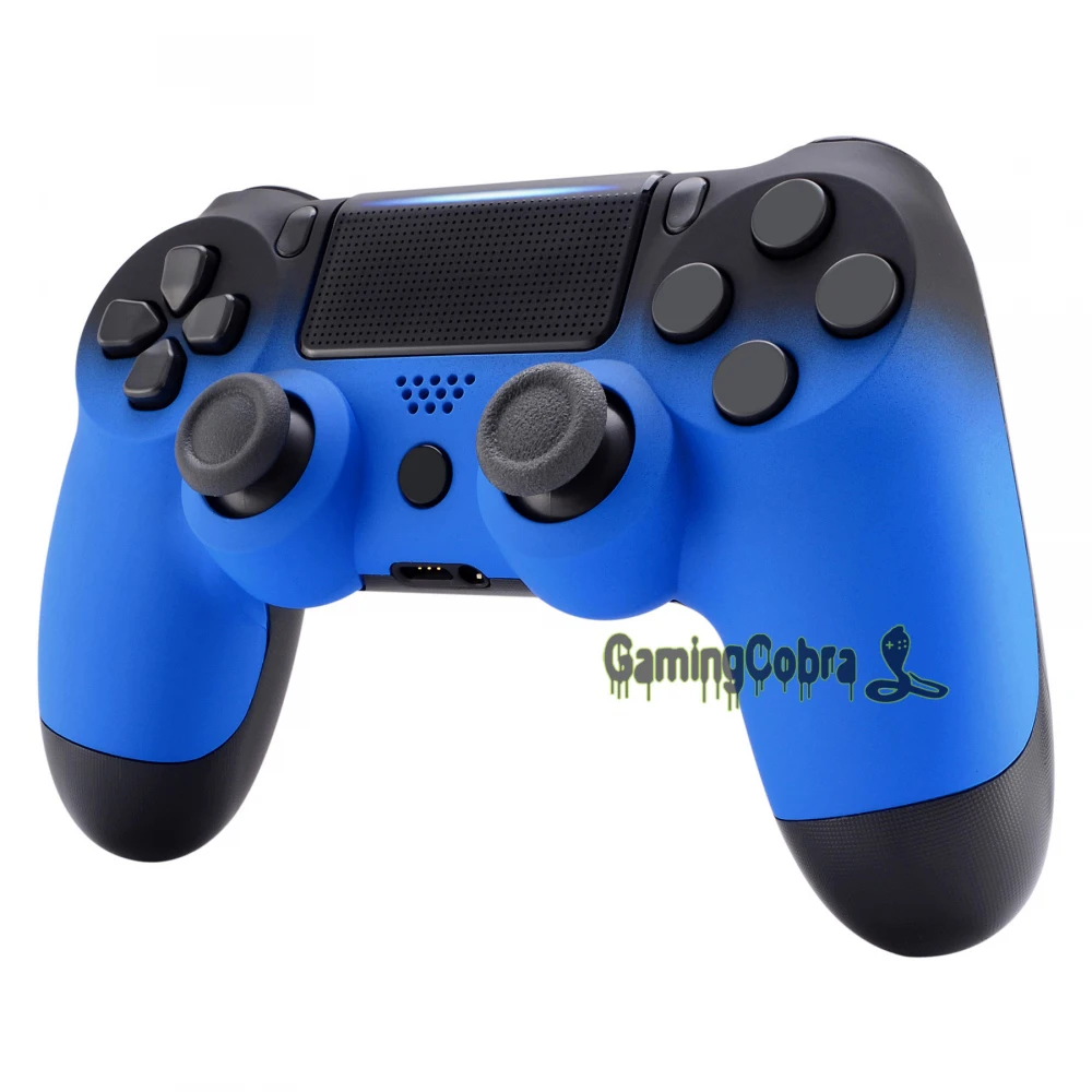 Тени Soft Touch синий(спереди) Корпус в виде ракушки Лицевая панель для PS4 Slim/для PS4 Pro контроллер(JDM-040 JDM-050 JDM-055)-SP4FX11