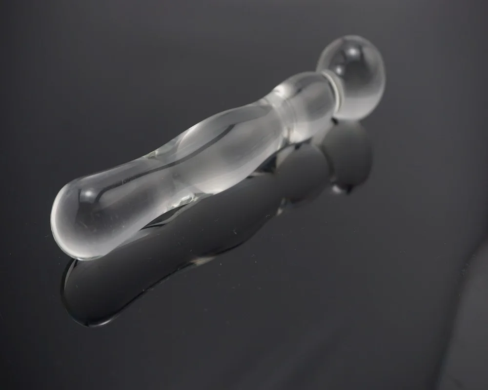 New double head pyrex crystal white glass anal butt plug beads dildo masturbation sex toys product for men women | Красота и здоровье