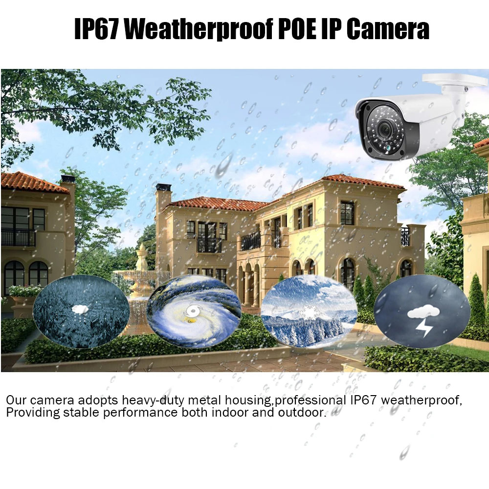 8CH 5MP разрешение POE CCTV комплект видеонаблюдения 4MP IP камера безопасности система NVR