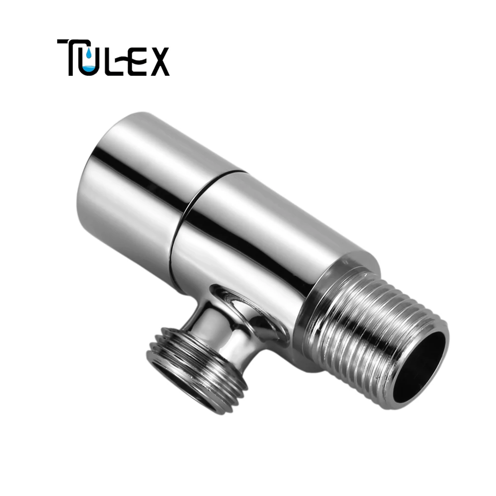 TULEX переключатель воды клапан Овальный угловой вентиль из латуни для разделения G1/2 нить суб-клапан Кухня Аксессуары для ванной комнаты твердая латунь хром
