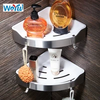 weyuu stainless steelabs plastic bathroom shelves triangle basket wall mount shampoo soap cosmetic shelves storage organization