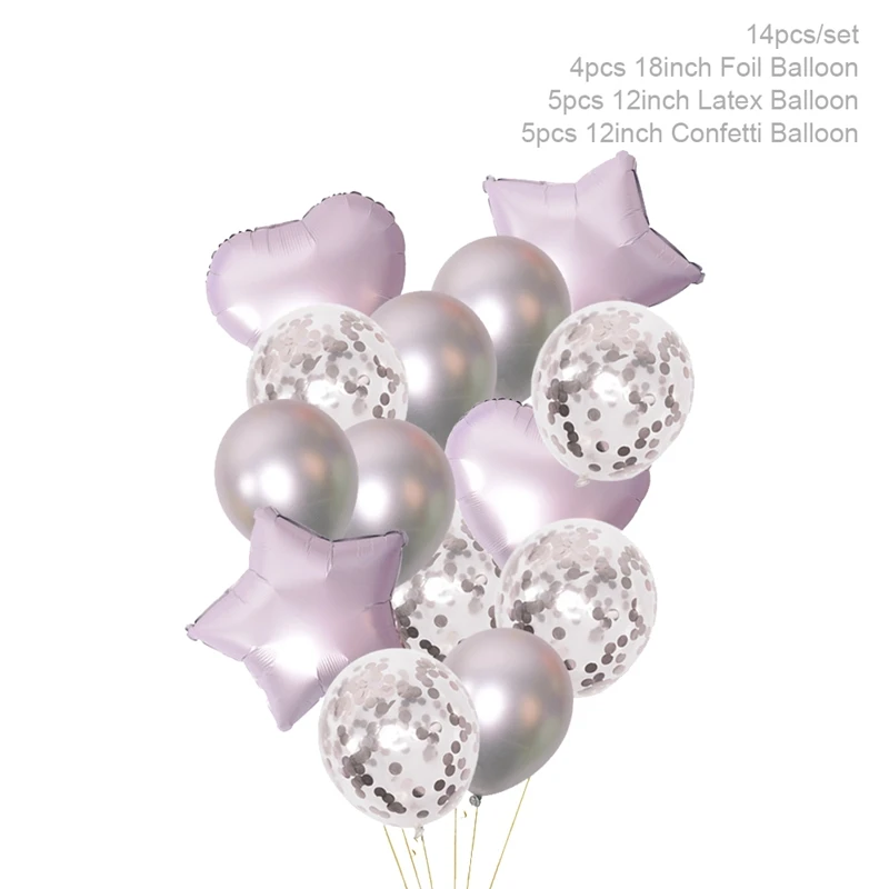 balloon set-3 Розовое золото латексные шары с днем рождения Алюминий шары День рождения украшение свадебный фестиваль балон вечеринок - Цвет: balloon set-3