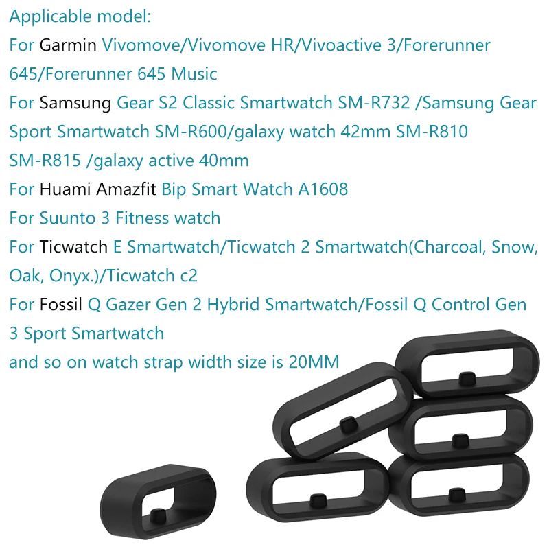 ECSEM силиконовый ремешок для Garmin CAME sq/vivoactive 3 резиновый Amazfit BIP U/S gts2