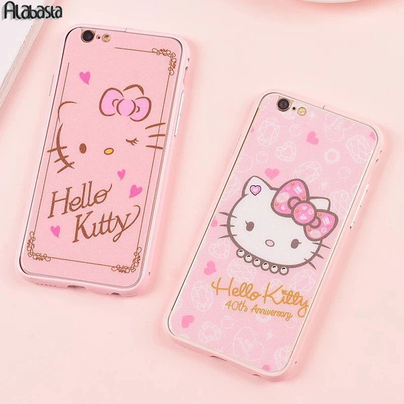 Alabasta 2 шт. Hello kitty закаленное стекло Защита экрана для iPhone 7 8 plus чехол милая