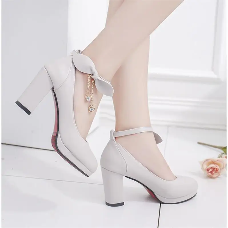 New Fashion high heels women pumps thin heel classic pink   beige sexy prom wedding shoes butterfuly-kont shoes
