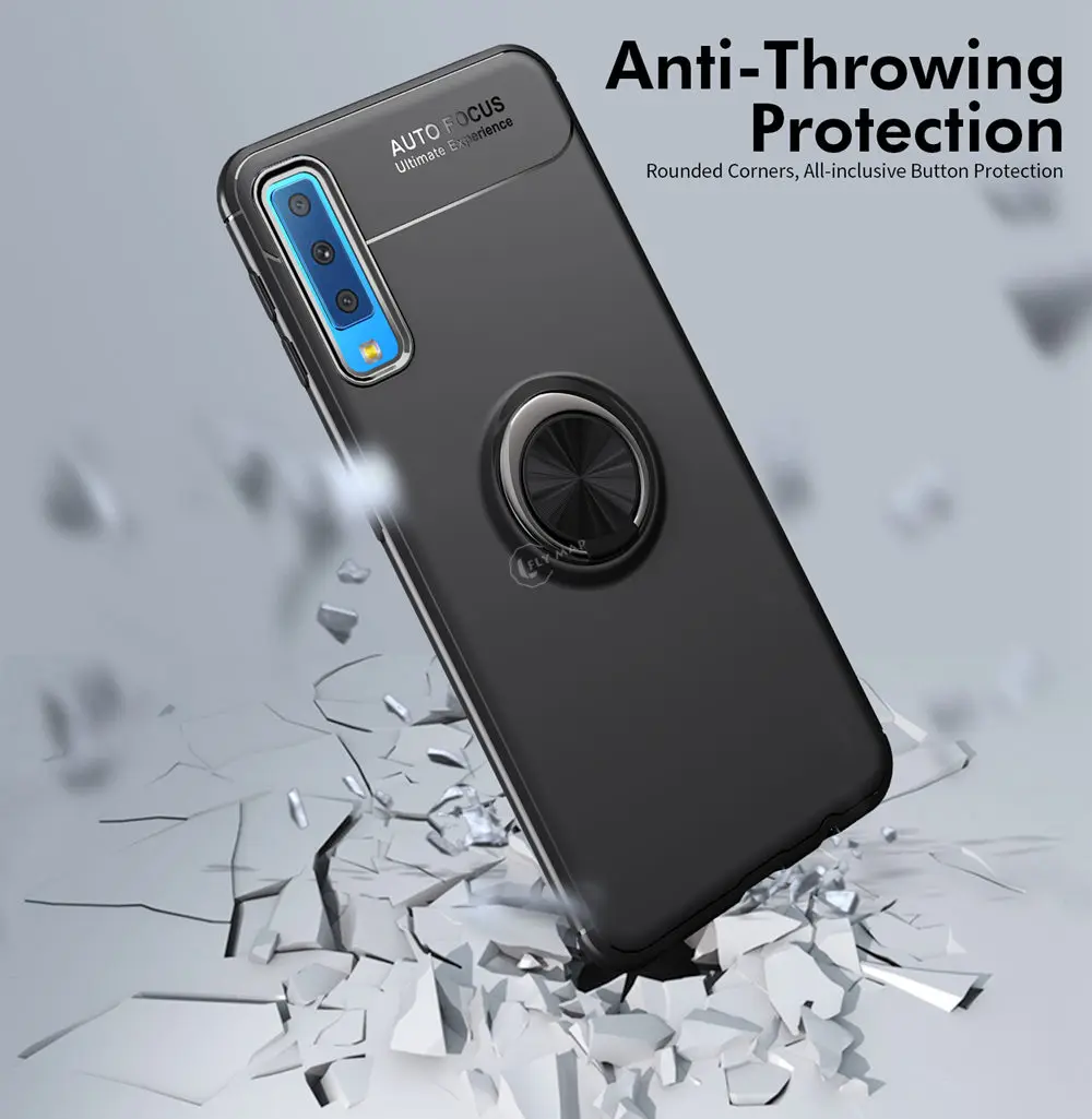 Metal Ring Case for Samsung Galaxy A7 2018 A750 A750FN A750F/DS A750F Silicone Phone Cover SM-A750F/DS SM-A750FN SM-A750F |