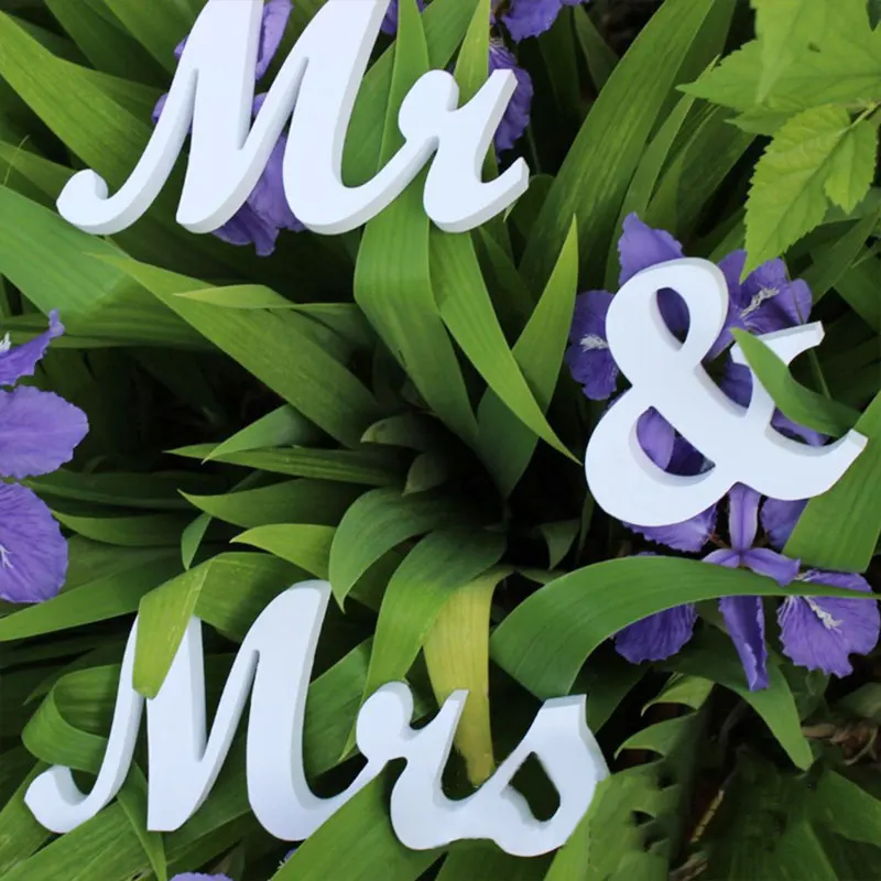 Деревянная дощечка деревянный знак простые Mr & Mrs деревянные принадлежности