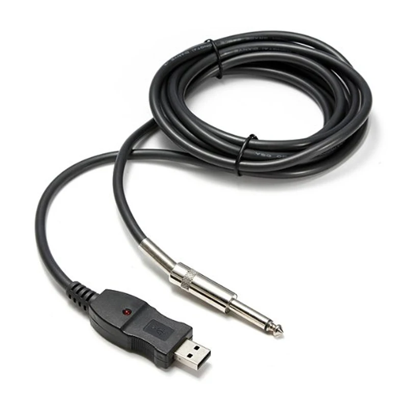 Соединительный кабель для гитары с разъемом USB 1/4 6 3 мм м на USB|Детали и аксессуары