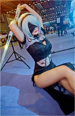 as show Игра NieR: Automata jorha тип A № 2 Косплей Костюм 2B колготки Cheongsam женское китайское платье черные костюмы на Хэллоуин - Цвет: as show