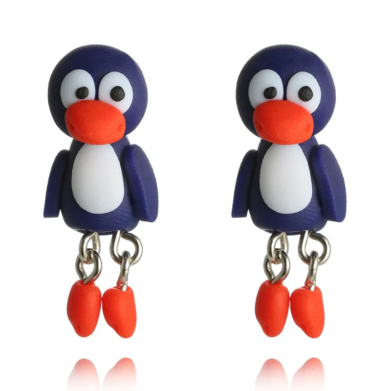 MDNEN Санта Клаус Снеговик 3D мультфильм серьги гвоздики для женщин ручной работы