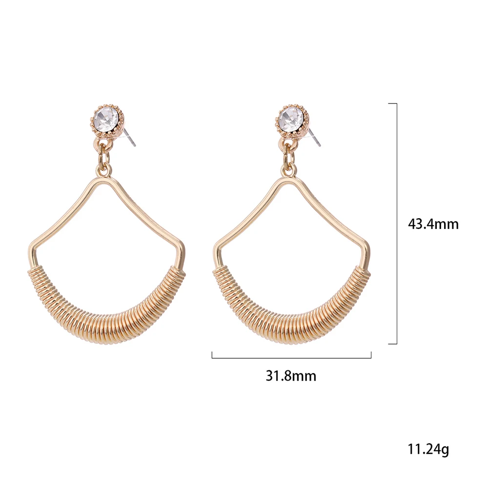 Женские Геометрические серьги Teamer цветные металлические с фианитами | Украшения